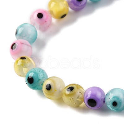 Handmade Evil Eye Lampwork Beads Strands LAMP-G164-09A-1