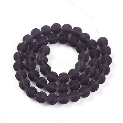 Transparent Glass Beads Strands GLAA-T032-T8mm-MD03-1
