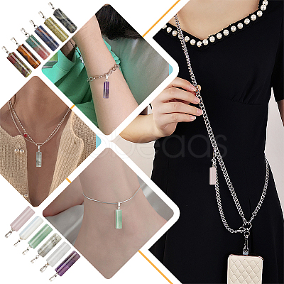 12Pcs 12 Styles Natural & Synthetic Mixed Gemstone Pendants G-CA0001-62-1