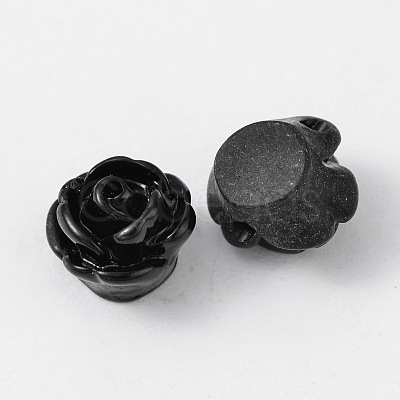 Rose Flower Opaque Resin Beads X-CRES-B1029-A26-1