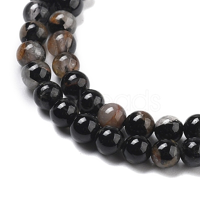 Natural Black Tourmaline Beads Strands LS-G-Q031-A01-4mm-1