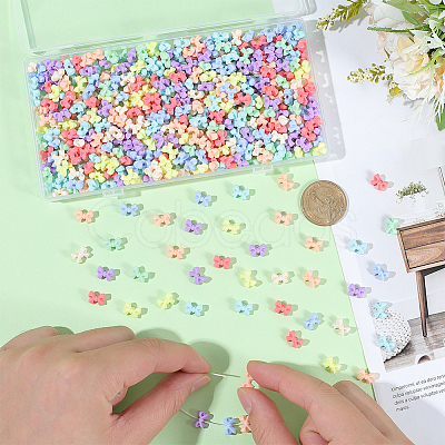 500Pcs Opaque Acrylic Beads SACR-PA0001-21B-1
