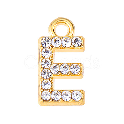 Golden Tone Alloy Rhinestone Pendants PW-WGCC773-05-1