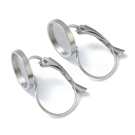 Tarnish Resistant 304 Stainless Steel Leverback Earring Findings KK-H152-09C-P-1