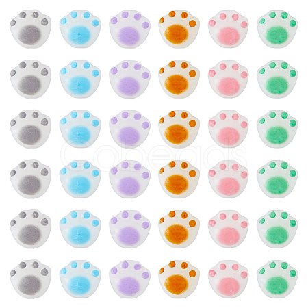 60Pcs 6 Colors Opaque Acrylic Beads SACR-DC0001-05-1