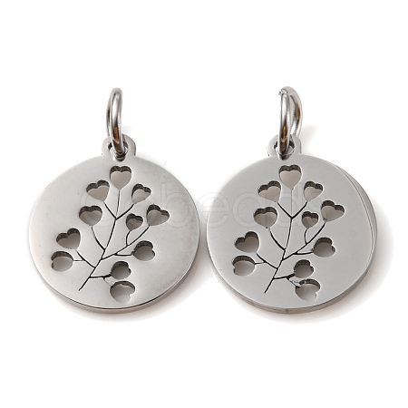 Non-Tarnish 304 Stainless Steel Charms STAS-D050-07P-03-1