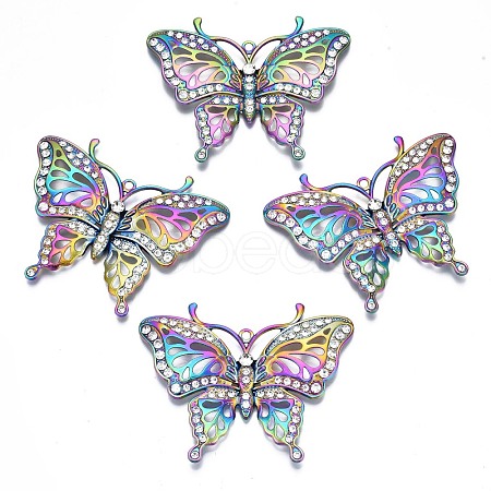 Rack Plating Rainbow Color Alloy Big Pendants PALLOY-N163-171A-1