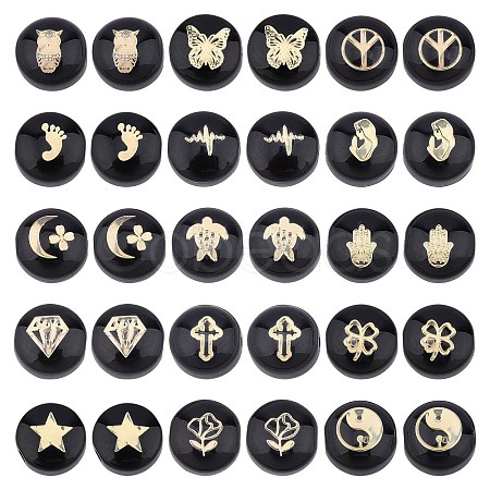 30Pcs 15 Style Handmade Lampwork Beads LAMP-AR0001-20-1