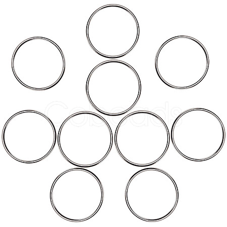 10Pcs 304 Stainless Steel Linking Rings STAS-AR0002-65B-P-1