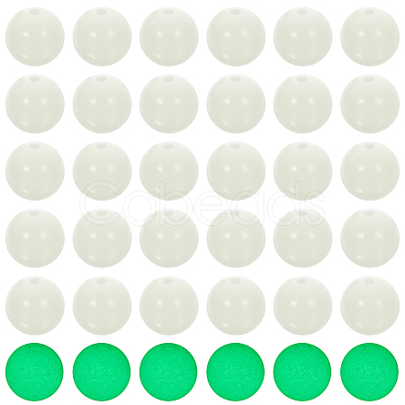 100Pcs Synthetic Luminous Stone Beads Strands G-SP0001-44B-1