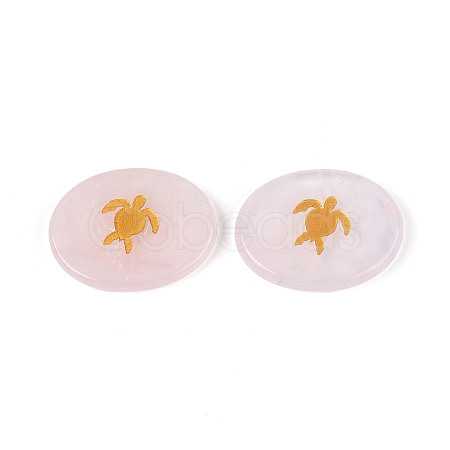 Natural Rose Quartz Cabochons G-T143-28M-1