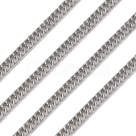 Iron Flat Double Link Chains CH-ZX009-4x3mm-P-1