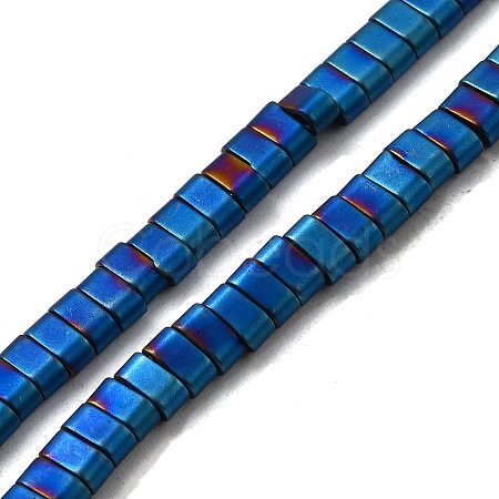 2-Hole Electroplated Synthetic Non-magnetic Hematite Beads Strands G-L613-A01-01G-1