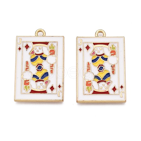 Rack Plating Alloy Enamel Pendants LS-ENAM-N056-392A-KCG-1