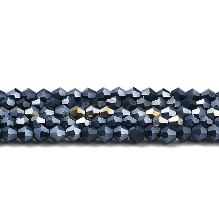 Opaque Solid Color Electroplate Glass Beads Strands X1-GLAA-F029-P4mm-A09-1