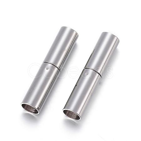 Tarnish Resistant 304 Stainless Steel Bayonet Clasps STAS-F108-12P-4mm-1
