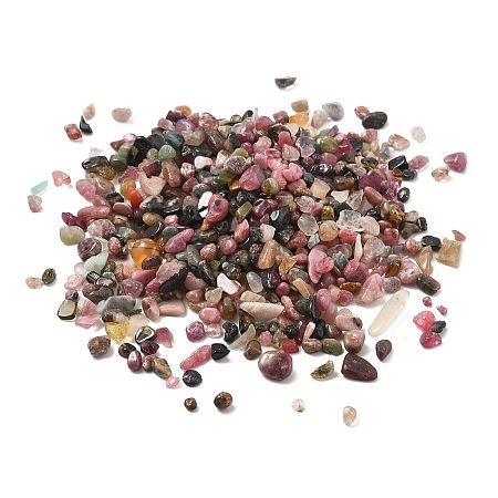 Natural Multicolor Tourmaline Chip Beads G-O103-07-01-1