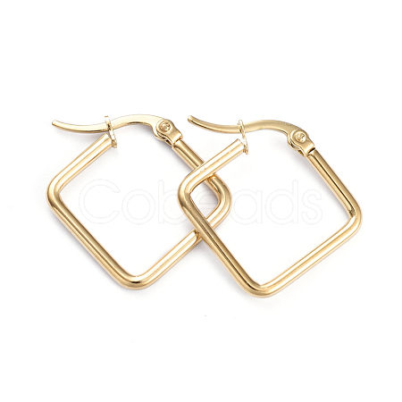 201 Stainless Steel Angular Hoop Earrings EJEW-I245-33E-1