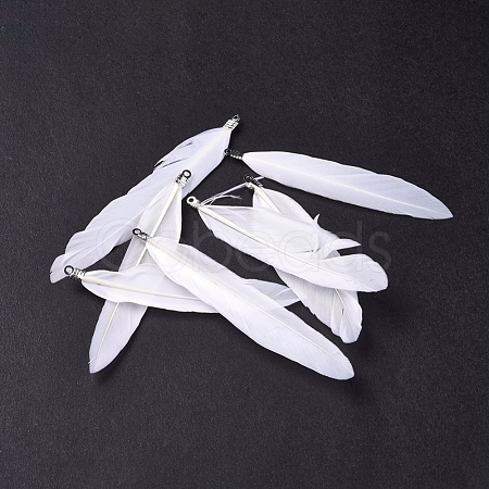 Goose Feather Pendants FIND-Q055-P11-1