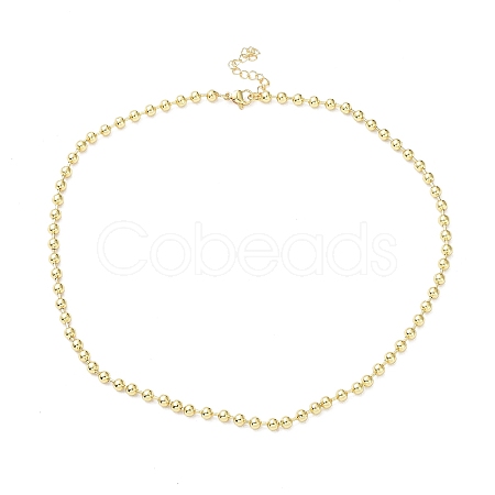 Rack Plating Brass Ball Chain Necklaces for Women NJEW-G102-01B-G-1