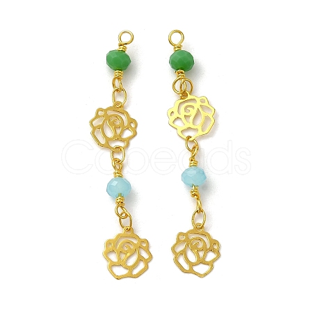 Glass Beaded Pendants KK-P242-18G-02-1
