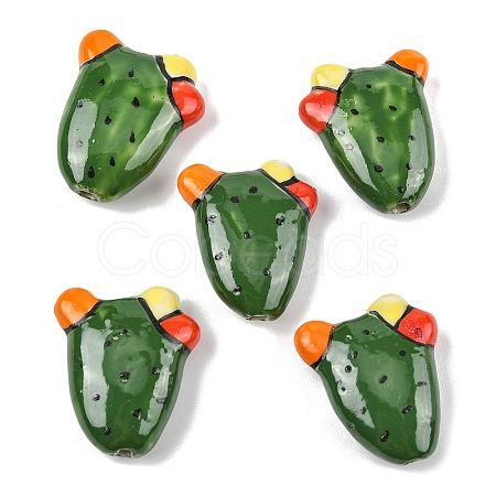 5Pcs Handmade Porcelain Beads PORC-YW0001-64A-1
