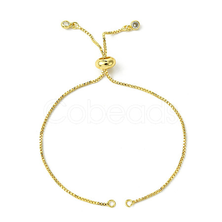 5Pcs Rack Plating Adjustable Brass Slider Bracelet Making MAK-FS0001-03G-1