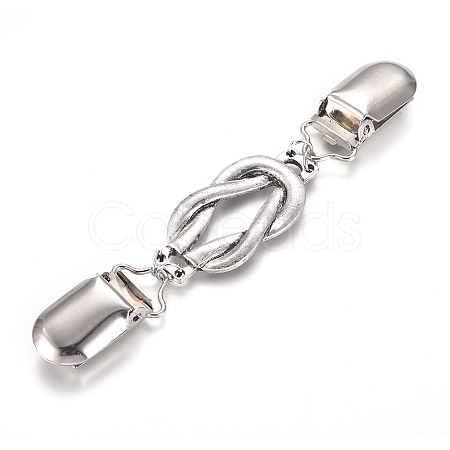 Retro Alloy Cardigan Clips X-JEWB-WH0009-51-1