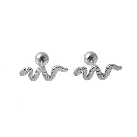 304 Stainless Steel Stud Earrings for Women EJEW-E603-02P-1