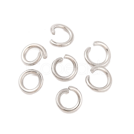 Tarnish Resistant 304 Stainless Steel Open Jump Rings STAS-R049-6x1mm-1