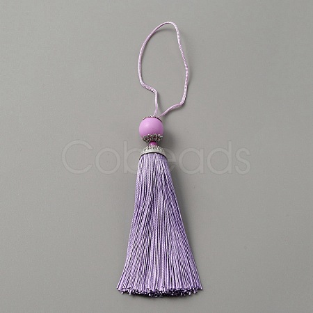 Polyester Tassel Big Pendants Decorations HJEW-TAC0019-01L-1