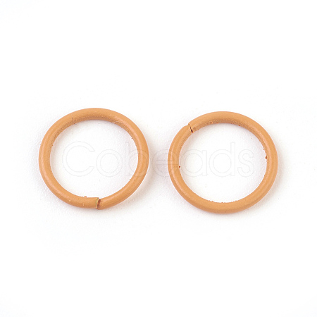 Spray Painted Iron Open Jump Rings X-IFIN-F149-B03-1