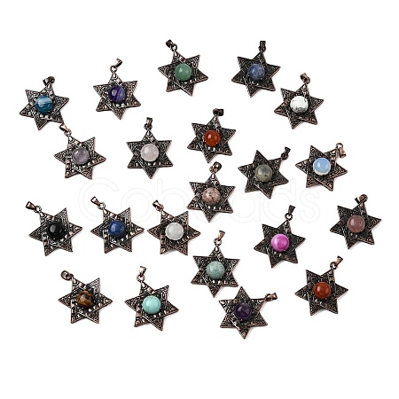 Natural & Synthetic Mixed Stone Pendants G-A297-06R-1