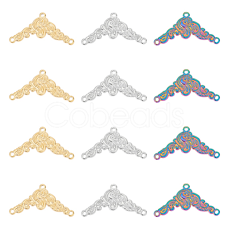 12Pcs 3 Colors 304 Stainless Steel Chandelier Components Links FIND-UN0001-62-1