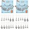 Nbeads 24Pcs Tibetan Style Alloy Tortoise Stitch Markers, for Sewing Knitting Craft, Antique Silver, 3.7~4.6cm