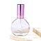 15ml Round Glass Spray Bottles, Fine Mist Atomizer, Refillable Bottle, Plum, 4.3x2.2x7cm, Capacity: 15ml(0.51fl. oz)