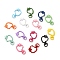 Spray Painted Alloy Swivel Lobster Claw Clasps, Swivel Snap Hook, Strawberry, Mixed Color, 37.5~38x23x2.3mm, Hole: 4.5x9mm