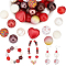 PandaHall Elite 1 Set Mixed Style Acrylic Round Beads Sets, Colorful, 19~20mm, Hole: 2mm, about 50pcs/bag