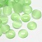 Cat Eye Cabochons, Half Round, Pale Green, 6x2mm