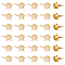 SUPERFINDINGS 30Pcs Star Alloy Brooches, Men's Shirt Collar Pins, Light Gold, 14.5x21.5x1.5mm