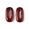 Natural Red Jasper Oval Pendants, Oval Ring Charms, 30x15~16x5~6mm, Hole: 17.5~19.5x3.5~4.5mm