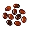 Natural Red Agate Cabochons, Dyed & Heated, Oval, Saddle Brown, 20x15x5mm