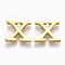 304 Stainless Steel Pendants, Golden, Letter, Letter.X, 11.5x15x3mm, Hole: 1.8mm