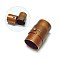 Brass Locking Tube Magnetic Clasps, Column, Red Copper, 19x12mm, Hole: 10mm