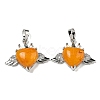 Natural & Synthetic Mixed Gemstone with Clear Cubic Zirconia Pendants G-G133-02P-2