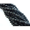 Synthetic Black Stone Beads Strands X-G-GSFR4mm-C044-1