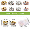 Yilisi 200Pcs 8 Style Brass Rhinestone Spacer Beads RB-YS0001-01-11