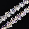 Electroplate Glass Beads Strands EGLA-T028-02-2