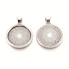 Tibetan Style Alloy Pendant Cabochon Settings TIBE-R295-055AS-LF-2