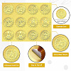 6 Patterns Aluminium-foil Paper Adhesive Embossed Stickers DIY-WH0451-011-3